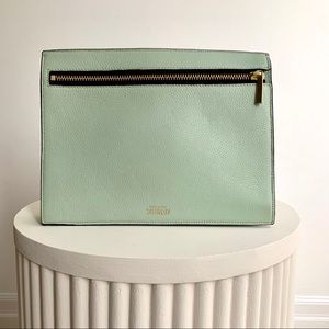 NWOT Kate Spade Saturday mint green envelope clutch